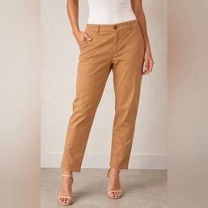 Tandem made in Italy. Cotton Lightweight‎ Orangy Brown Pants Trousers Sz 40